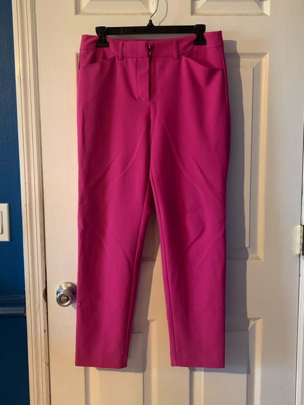 Nanette Lepore Cropped Straight-Leg Pants in Bright Fuchsia
